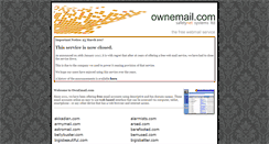 Desktop Screenshot of ownemail.com