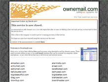 Tablet Screenshot of ownemail.com